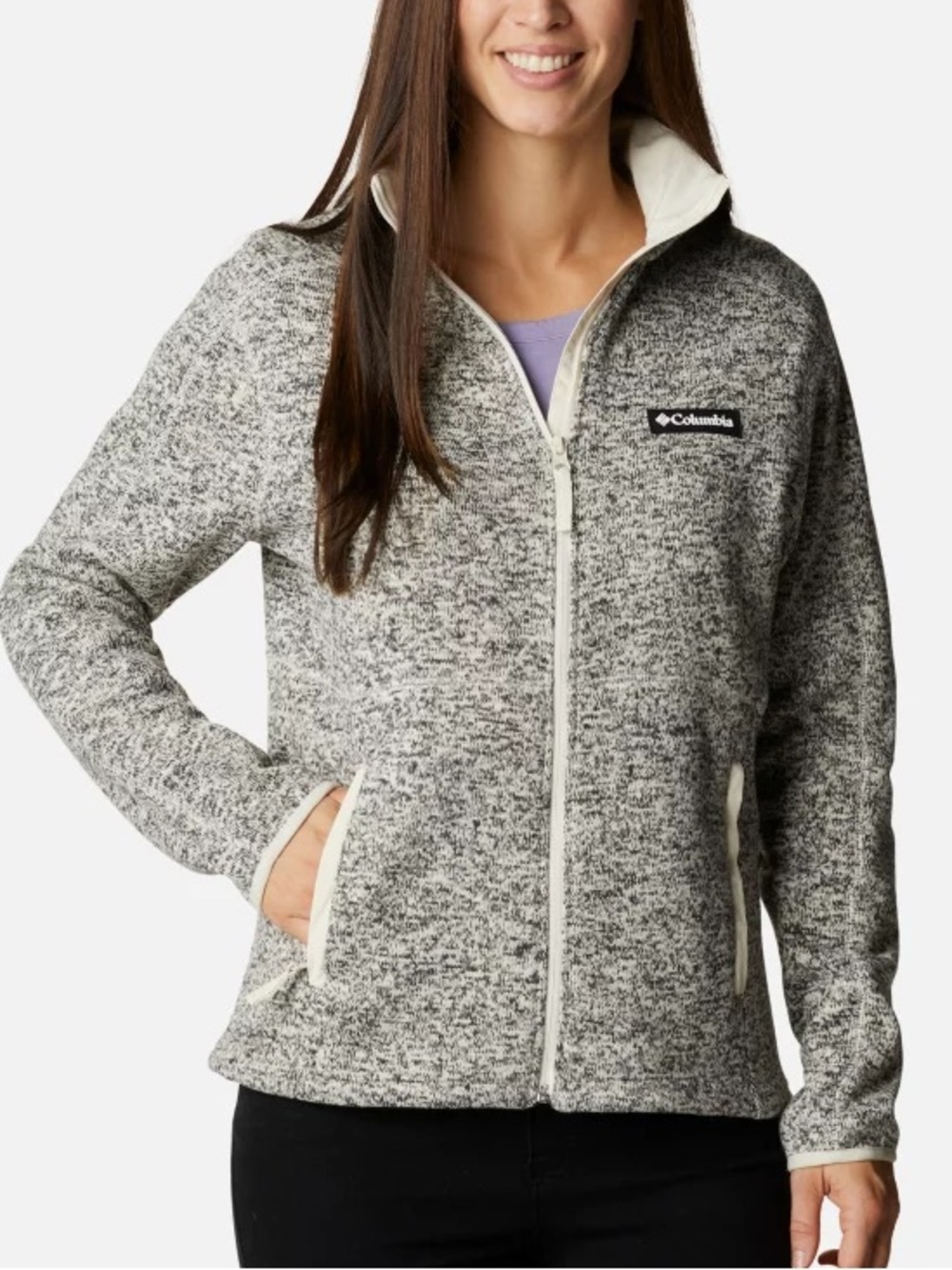 Columbia Grey Heather Full-Zip Jacket Size XS